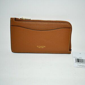 COACH Essential New York Card Case Wallet in Honey Brown # CZ112 B4T7J NWT